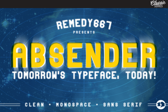 Absender: A Bold, Retro-Inspired Font for Strategic Design and Communication